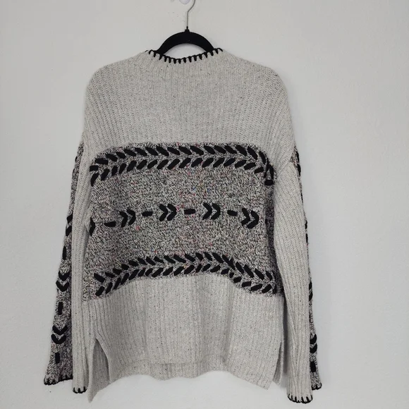 Rails Raini Heather Cable Knit Sweater Size Large - Picture 6 of 11